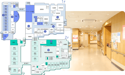 晴和苑館内マップ